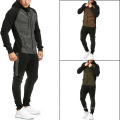 2021 Oversized New Men's Casual Sports Suit Striped Print Fashion Men's plus-size hoodies